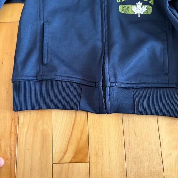 Roots Canada Athletic Zip Sweater Navy Blue Size 3T - Picture 5 of 8